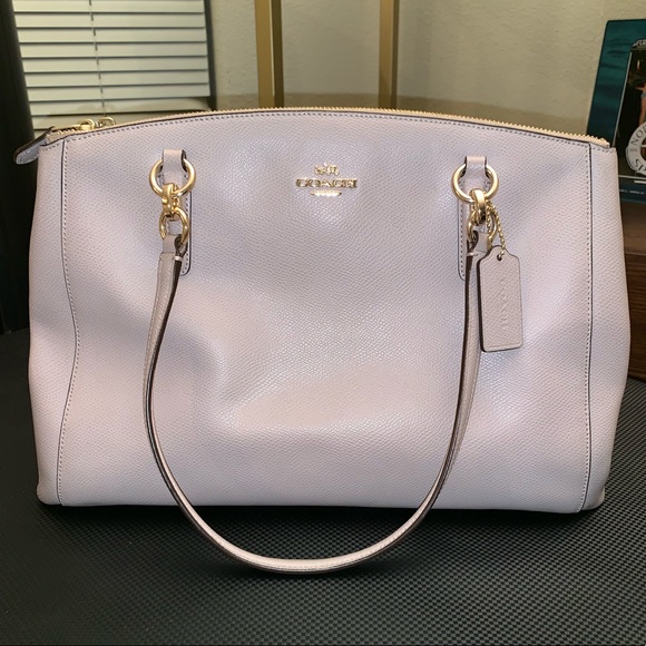 Taupe light purple color: COACH handbag - Picture 1 of 5